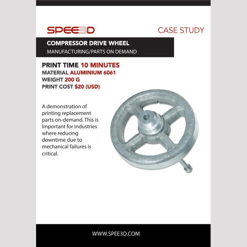 Rueda motriz del compresor Spee3d A4